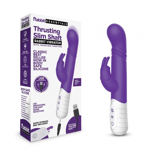 Rabbit Essential Rechargeable Slim Shaft thrusting G-spot Rabbit - PUR...-RR-012PUR