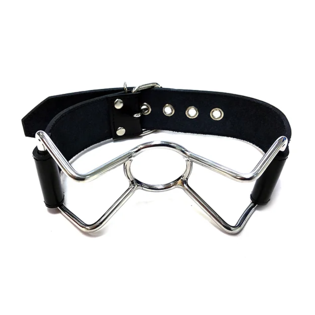 LEATHER SPIDER GAG BLACK-RSG1156BK