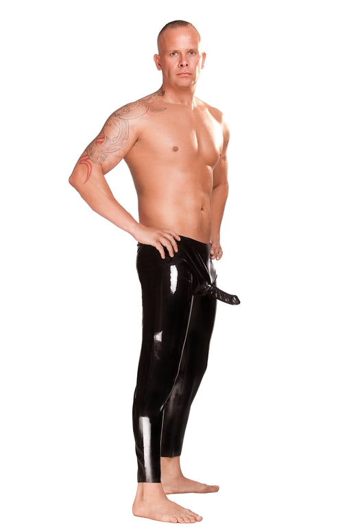 Saxenfelt Latex Leggings with Sleeve - Black Large-S22313