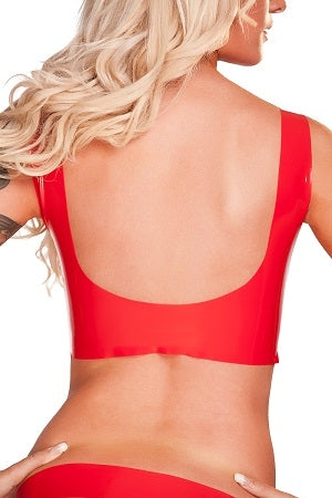 Saxenfelt Latex Top Ouvert - Red Medium-S24922