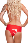 Saxenfelt Latex Hipster Briefs - Red Large-S25623