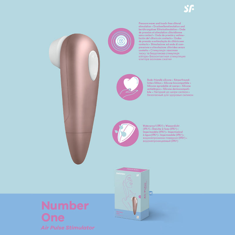 Satisfyer Number 1 - Rose Gold Touch-Free Clitoral Stimulator-SAT1