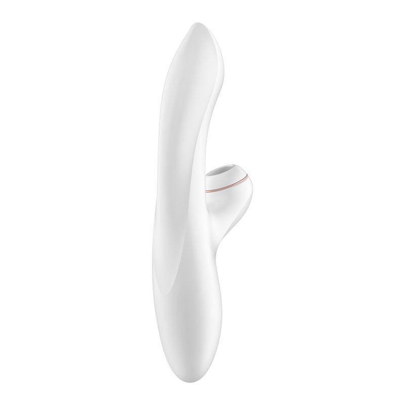 Satisfyer Pro + G-Spot - White 22 cm USB Rechargeable Rabbit Vibrator with Touch-Free Clitoral Stimulator-SATPROGSR