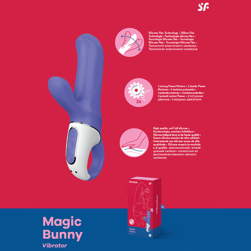 Satisfyer Vibes - Magic Bunny - Purple USB Rechargeable Rabbit Vibrator-SATV-MB