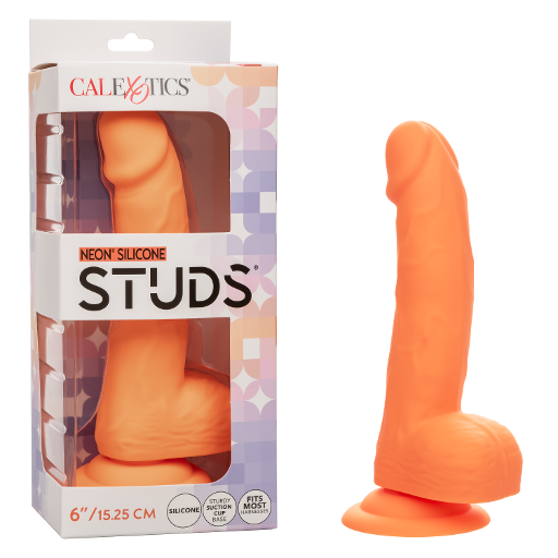 Neon� Silicone Studs� 6"/15.25 cm - Orange-SE-0252-04-3
