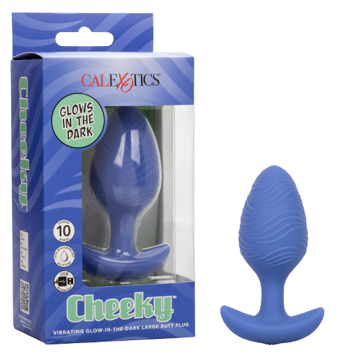 CheekyT Vibrating Glow-In-The-Dark Large Butt Plug-SE-0443-40-3