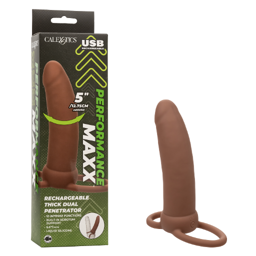 Performance Maxx Rechargeable Thick Dual Penetrator - Brown-SE-1634-01-3
