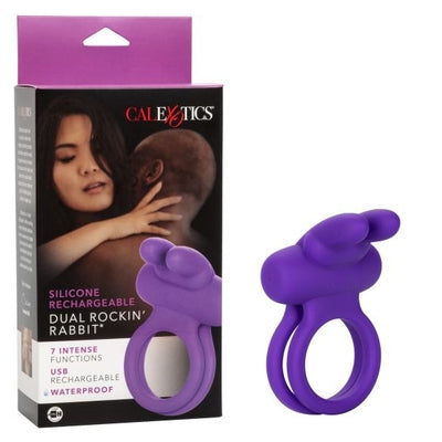 Silicone Rechargeable Dual Rockin Rabbit-SE-1843-20-3