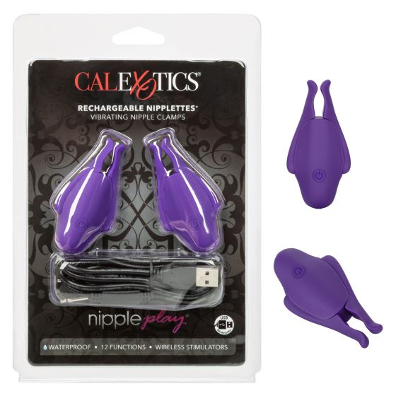Nipple Play Rechargeable Nipplettes - Purple-SE-2589-55-2
