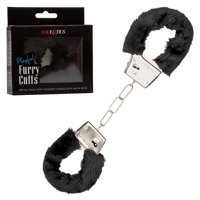 Playful Furry Cuffs - Black-SE-2651-30-3