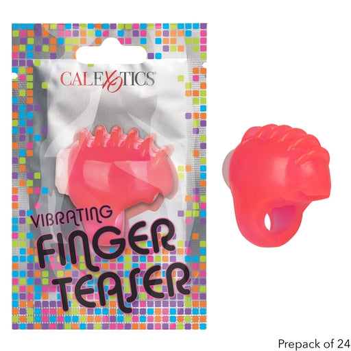 Foil Pack Vibrating Finger Teaser- Pink (Prepack 24)-SE-8000-70-3