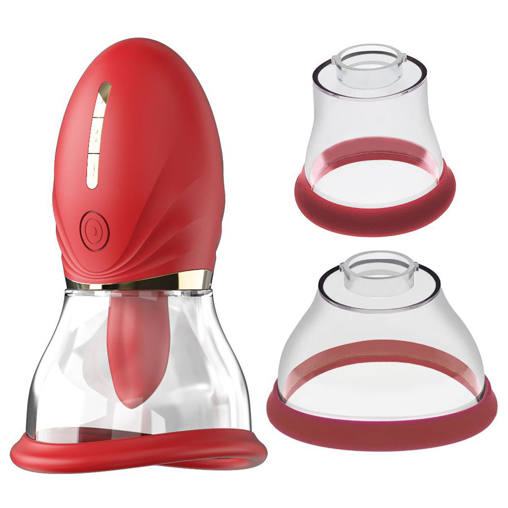LuvPump Adoramor - Red USB Rechargeable Licking & Sucking Ladies Pump - SF-08-1-02