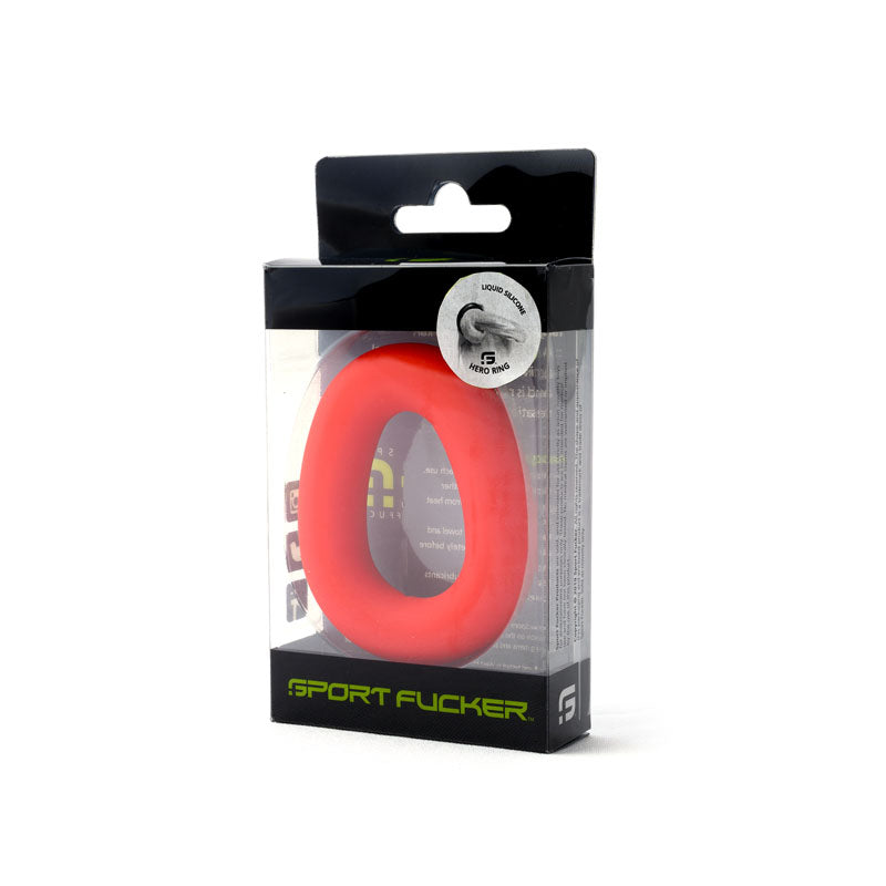 Sport Fucker Hero Ring - Red - Red Cock Ring-SF20837