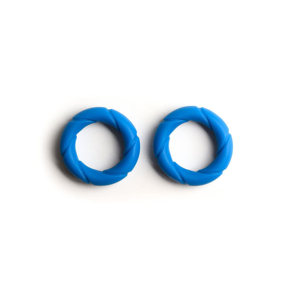 Sport Fucker Ready Rings - Blue Cock Rings - 2 Pack-SF23138