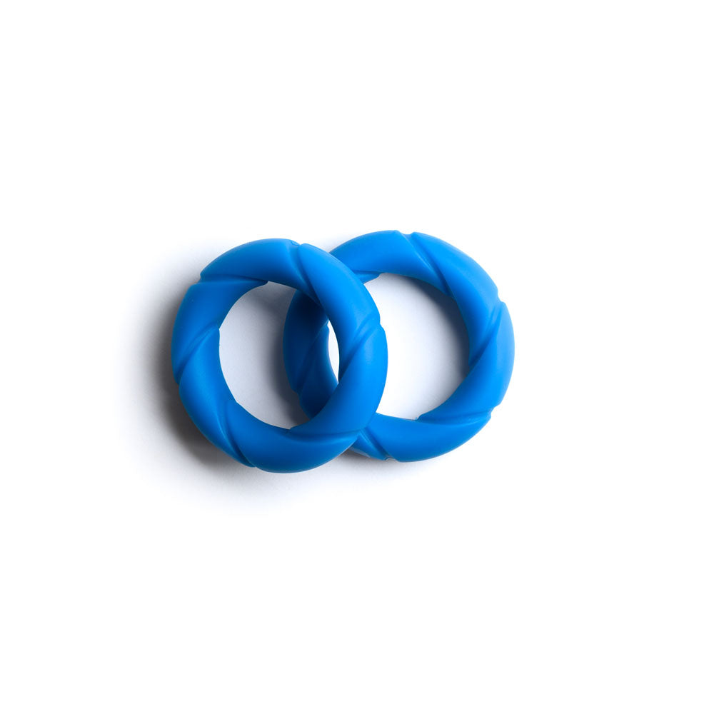 Sport Fucker Ready Rings - Blue Cock Rings - 2 Pack-SF23138