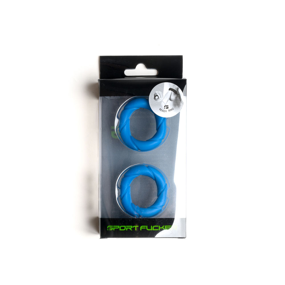 Sport Fucker Ready Rings - Blue Cock Rings - 2 Pack-SF23138