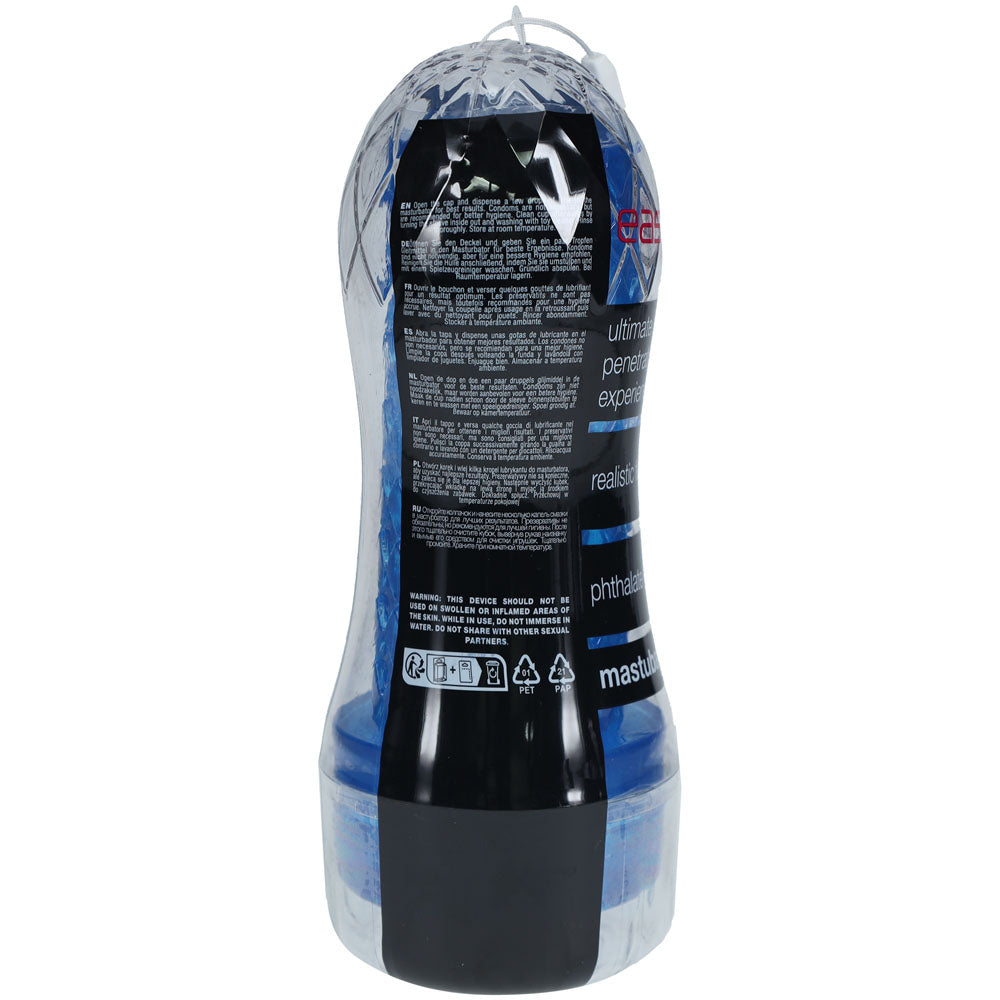 SHOTS Easy Rider - Blue - Blue Vagina Stroker-SHT439BLU