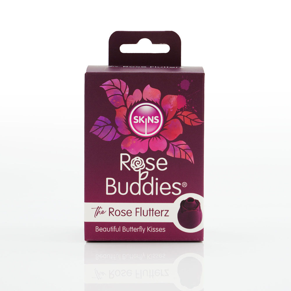 Skins Rose Buddies - The Rose Flutterz - Purple USB Rechargeable Flicking Rose Stimulator-SKRBRFZ