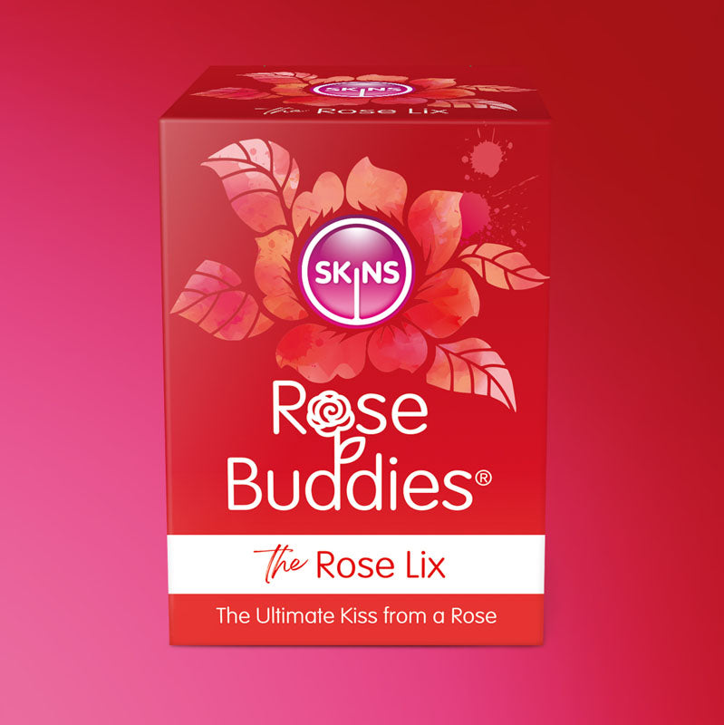 Skins Rose Buddies - The Rose Lix - Red USB Rechargeable Flicking Rose Stimulator-SKRBRL