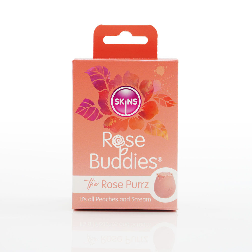 Skins Rose Buddies - The Rose Purrz - Light Pink USB Rechargeable Pulsing Rose Stimulator-SKRBRP