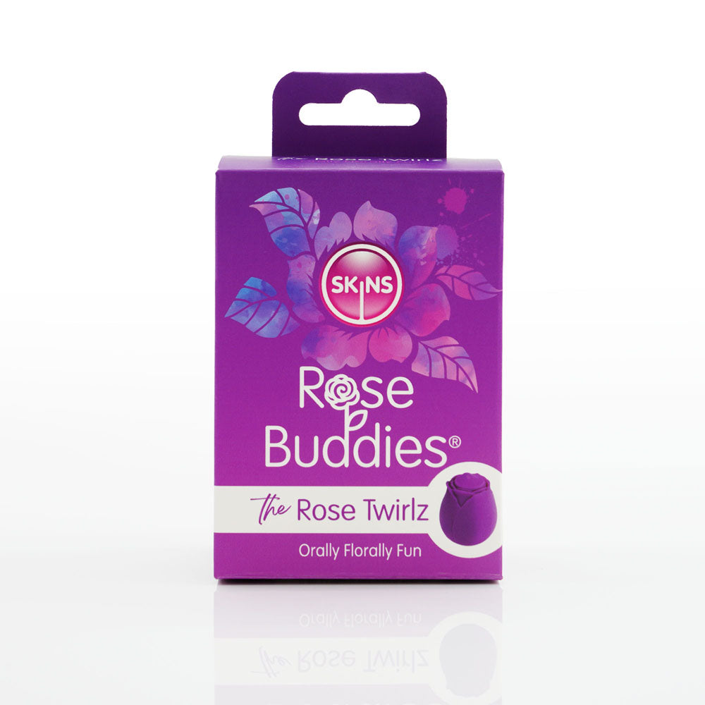 Skins Rose Buddies - The Rose Twirlz - Purple USB Rechargeable Twirling Rose Stimulator-SKRBRT