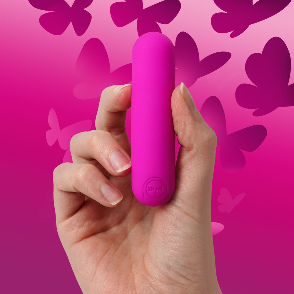 Skins Super Excite Rechargeable Pink Bullet - Pink USB Rechargeable Bullet-SKSEXBUL