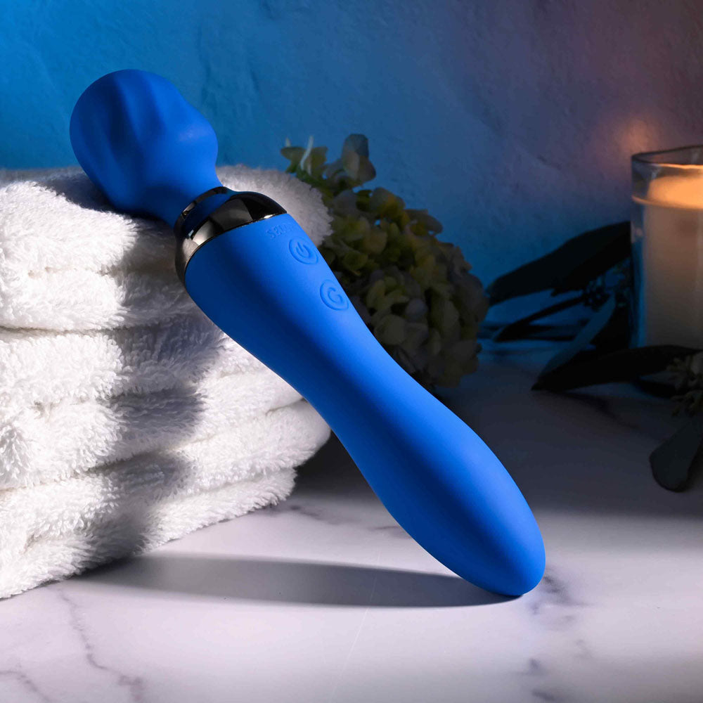 Selopa BLUE BELLE - Blue USB Rechargeable 20 cm Massage Wand-SL-RS-5216-2