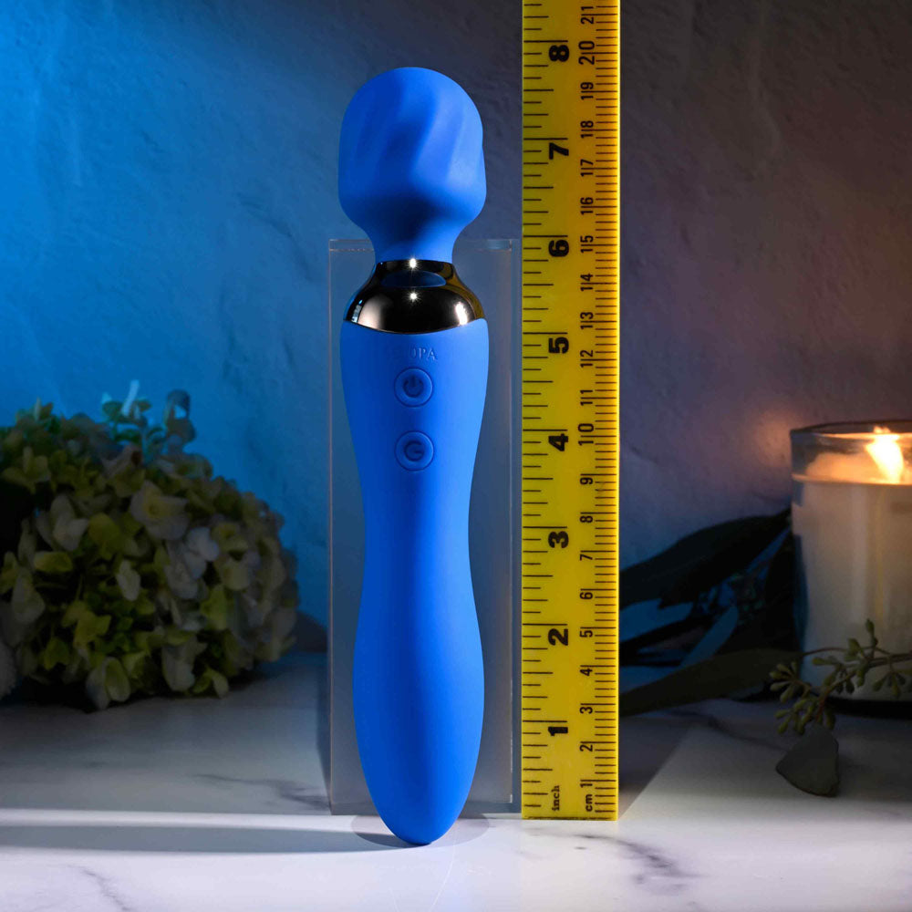 Selopa BLUE BELLE - Blue USB Rechargeable 20 cm Massage Wand-SL-RS-5216-2