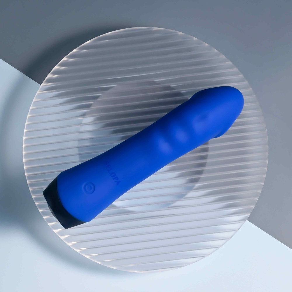 Selopa BLUE BANGER - Blue 13.6 cm USB Rechargeable Vibrator-SL-RS-5414-2