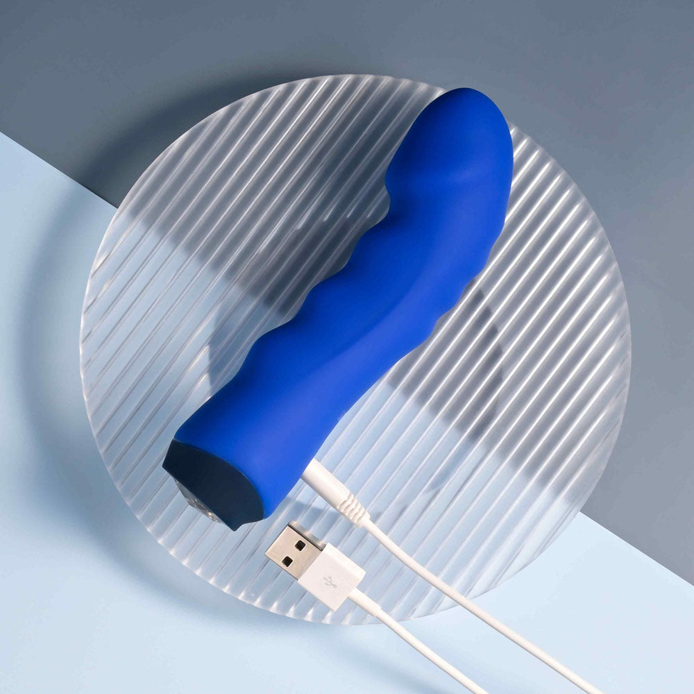 Selopa BLUE BANGER - Blue 13.6 cm USB Rechargeable Vibrator-SL-RS-5414-2