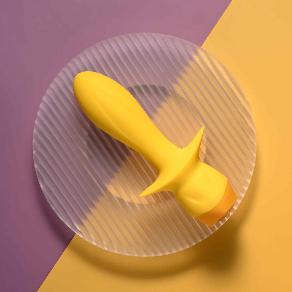 Selopa MELLOW YELLOW - Yellow 13.5 cm USB Rechargeable Vibrating Anal Plug-SL-RS-5421-2