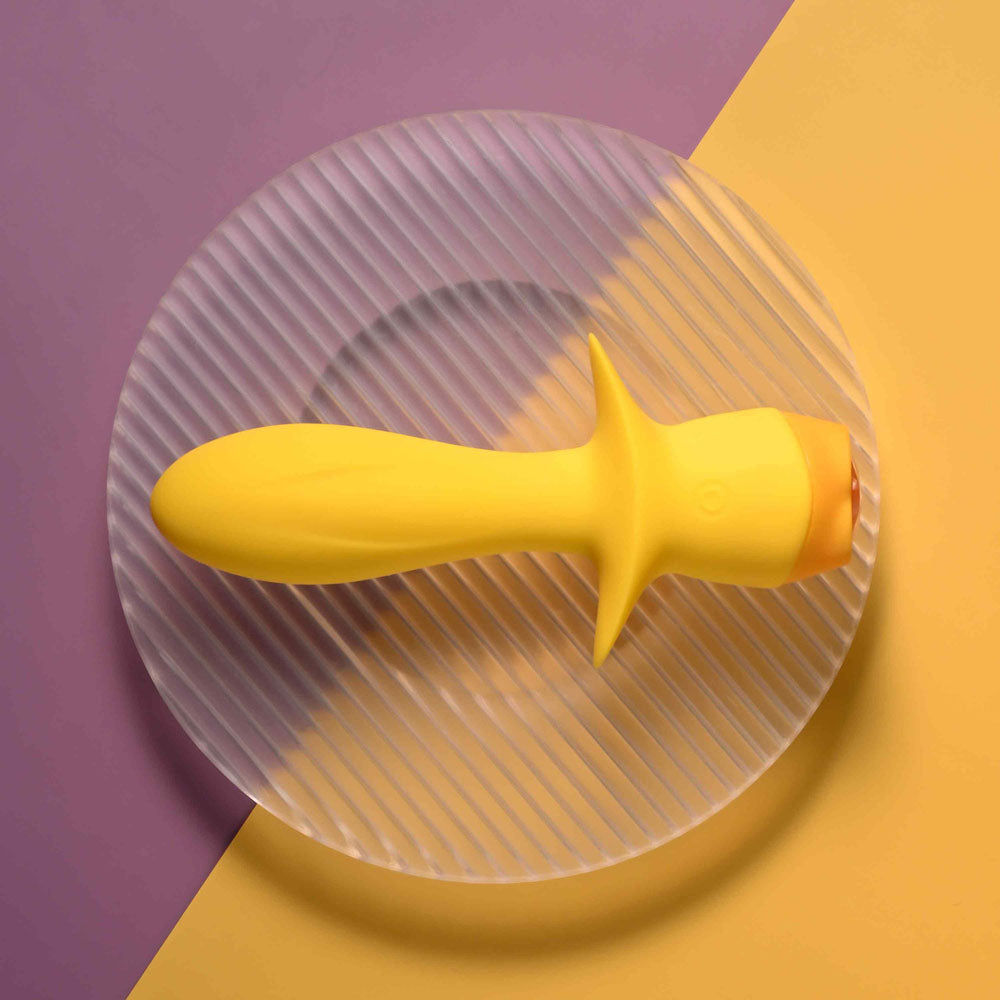 Selopa MELLOW YELLOW - Yellow 13.5 cm USB Rechargeable Vibrating Anal Plug-SL-RS-5421-2