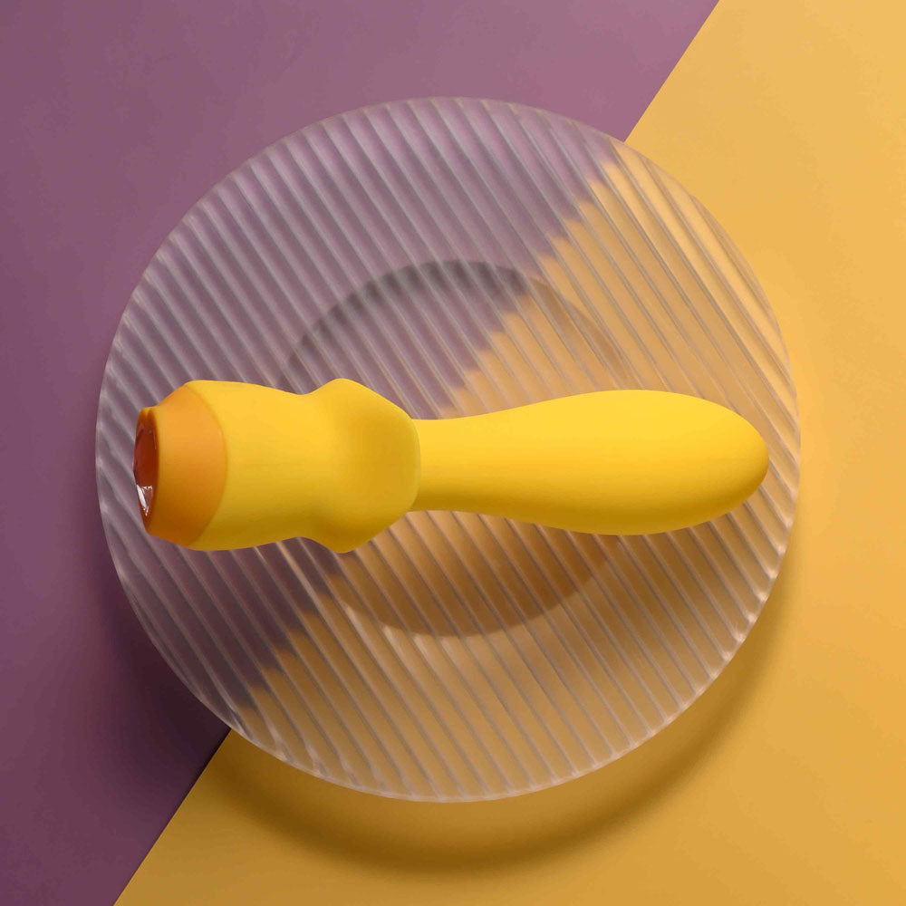 Selopa MELLOW YELLOW - Yellow 13.5 cm USB Rechargeable Vibrating Anal Plug-SL-RS-5421-2