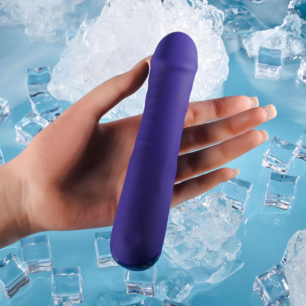 Selopa AMBITION - Purple 17 cm USB Rechargeable Thrusting Vibrator-SL-RS-5476-2