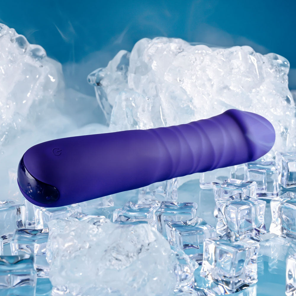 Selopa AMBITION - Purple 17 cm USB Rechargeable Thrusting Vibrator-SL-RS-5476-2