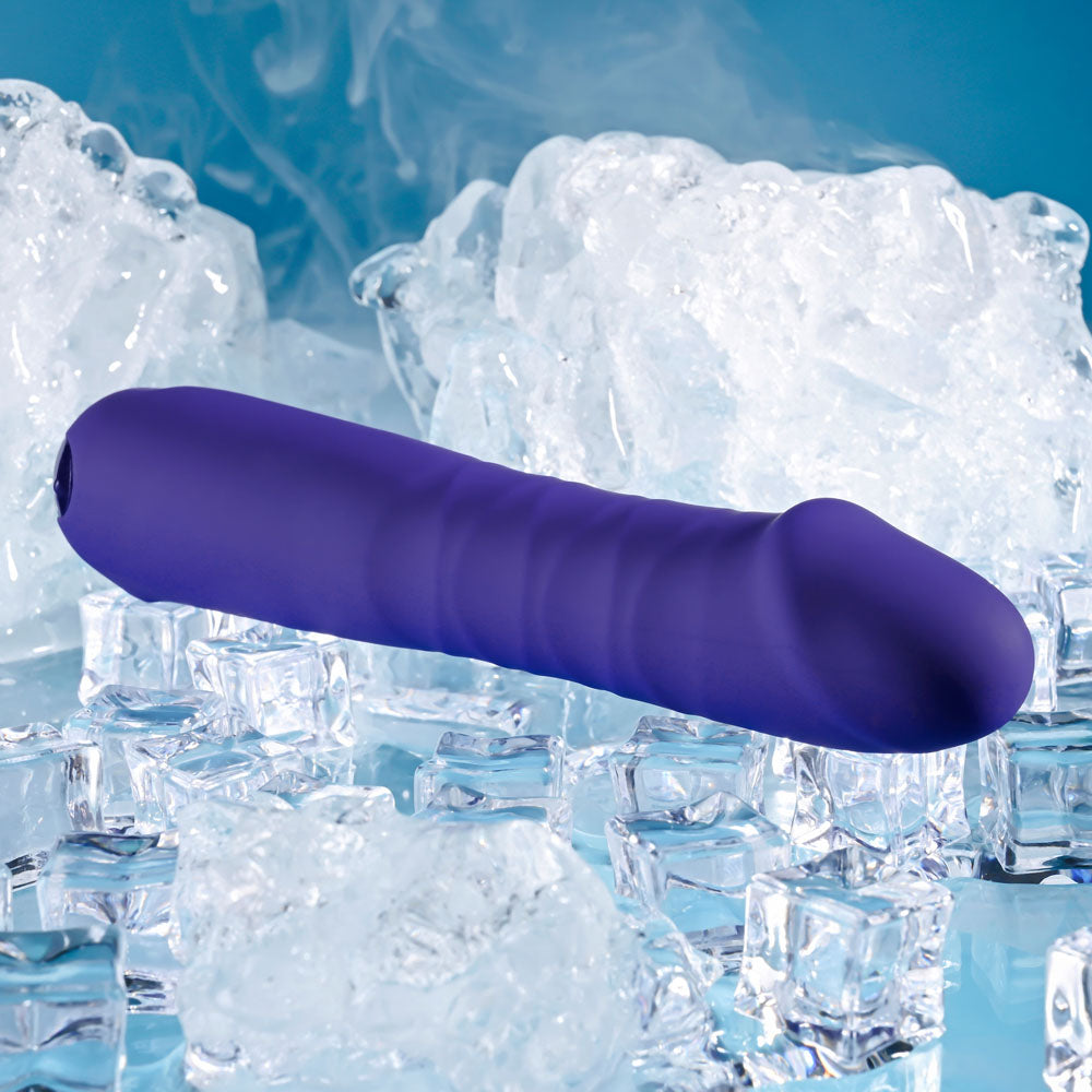 Selopa AMBITION - Purple 17 cm USB Rechargeable Thrusting Vibrator-SL-RS-5476-2