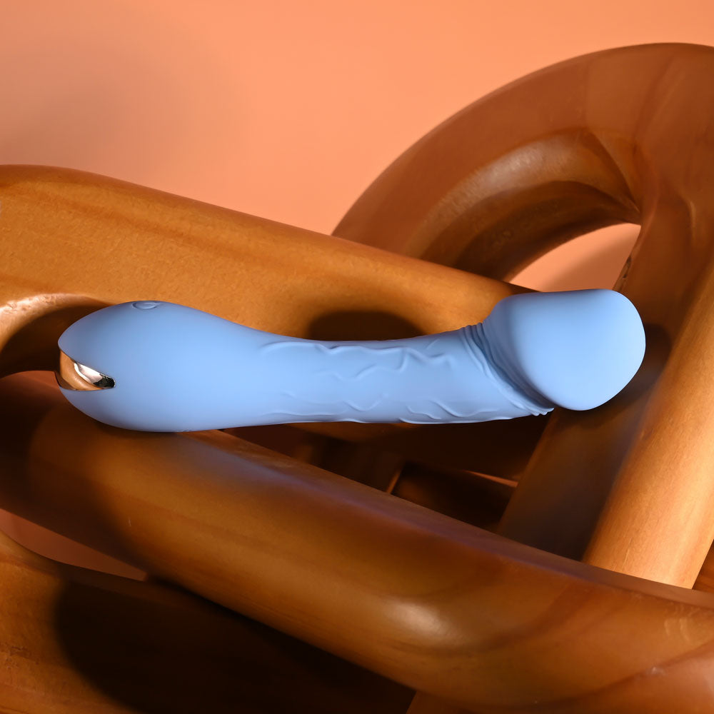 Selopa DAINTY DICK - Baby Blue 11.9 cm USB Rechargeable Mini Vibrator-SL-RS-6862-2