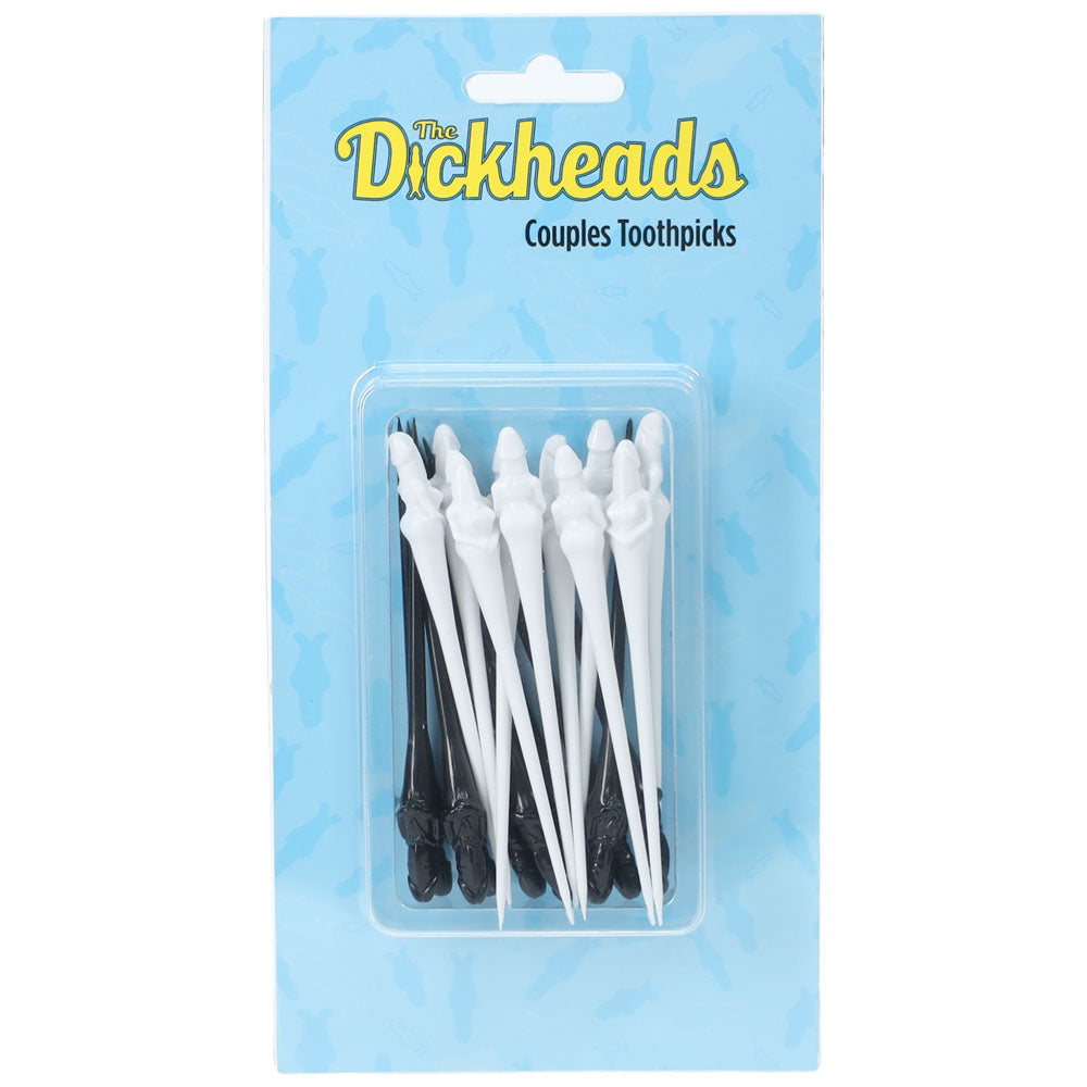 S-LINE The Dickheads - Couples Toothpicks - Black/White Novelty Toothpicks - 20 Pack-SLI255MUL