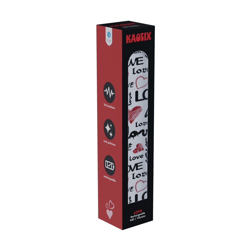 S-LINE Kaotix Love - White 17.8 cm USB Rechargeable Vibrator - SLI294WHT