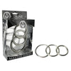 Master Series Trine Steel Ring Collection - Steel Cock Rings - Set of 3 Sizes-SP132
