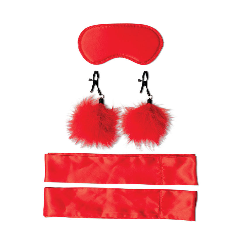 Sex & Mischief Amor Bondage Beginner Kit - Red - 5 Piece Set-SS09805