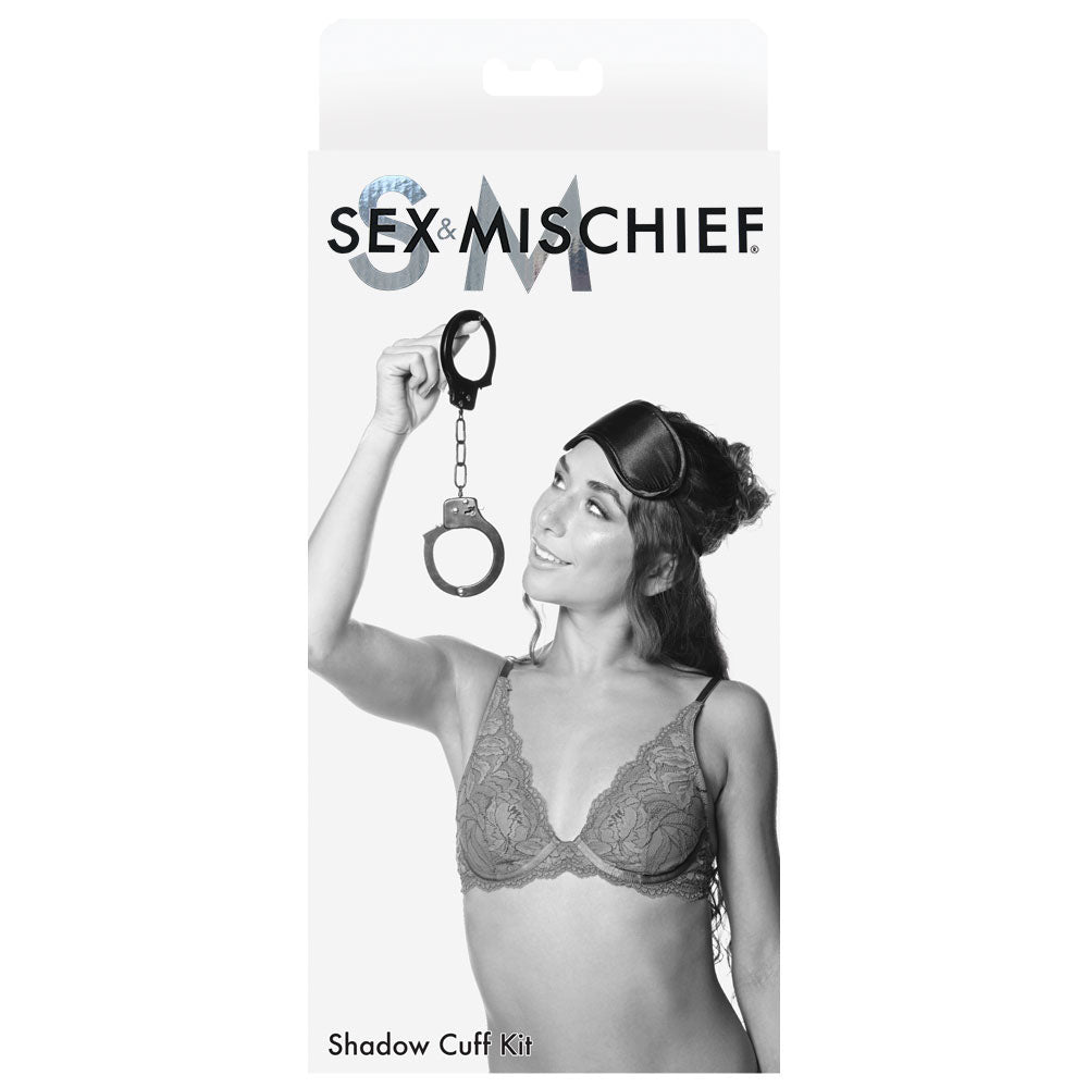 Sex & Mischief Shadow Cuff Kit - Black - 2 Piece Set-SS09807