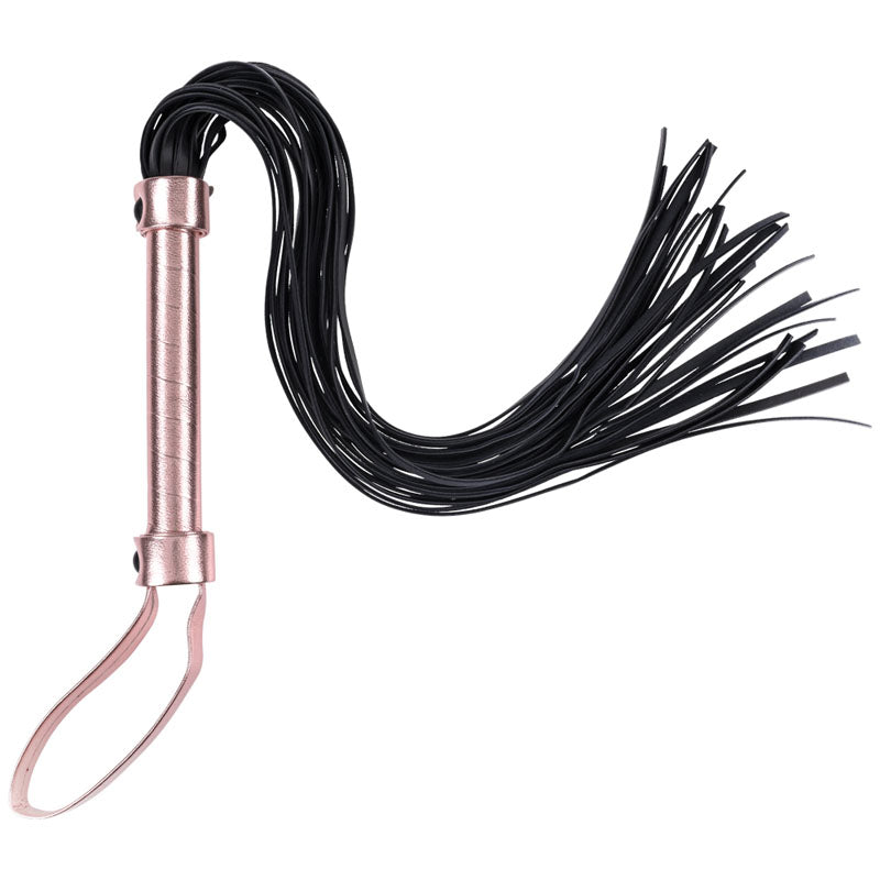 Sex & Mischief Brat Flogger - Rose Gold/Black Flogger-SS09843