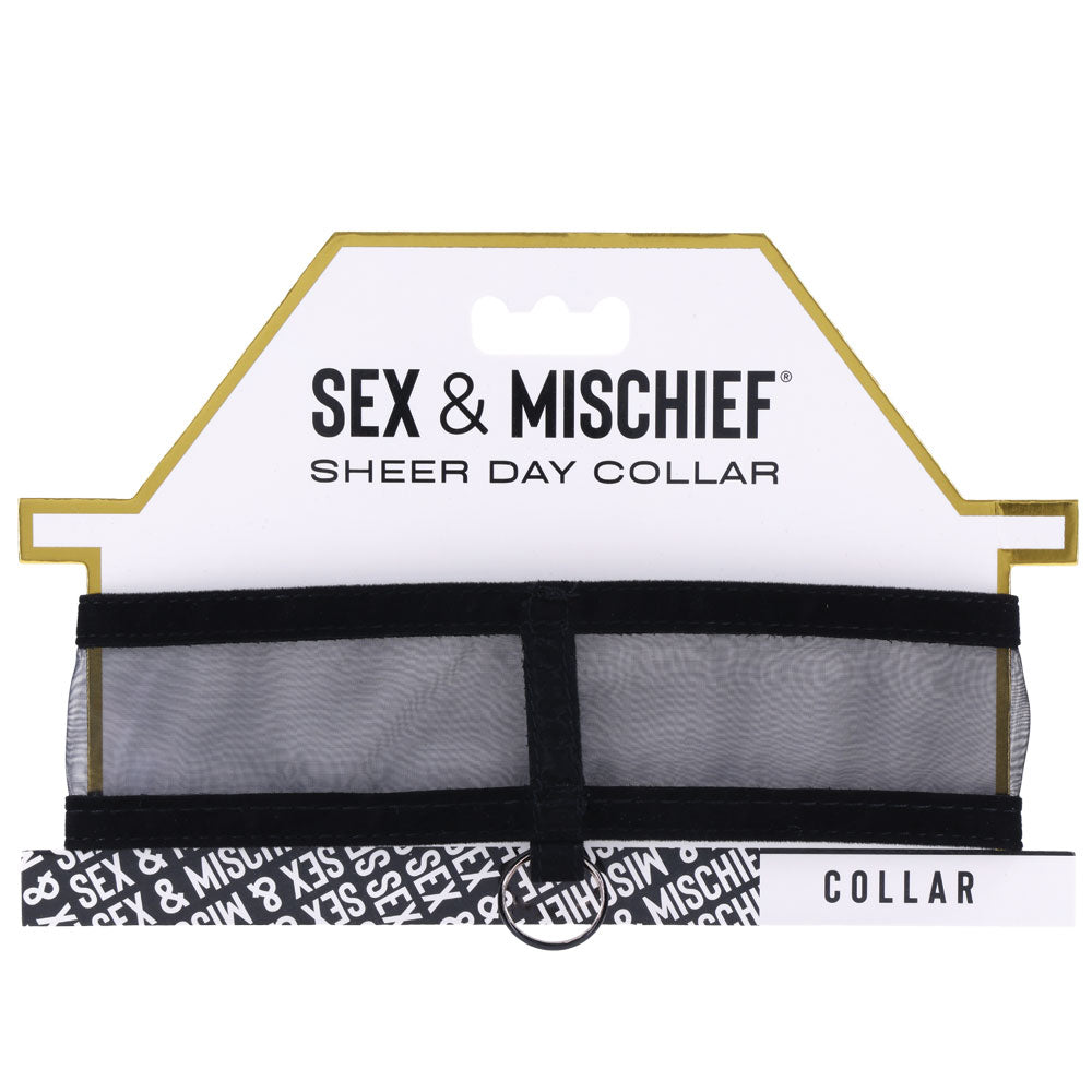 Sex & Mischief Sheer Day Collar - Black Collar-SS09851