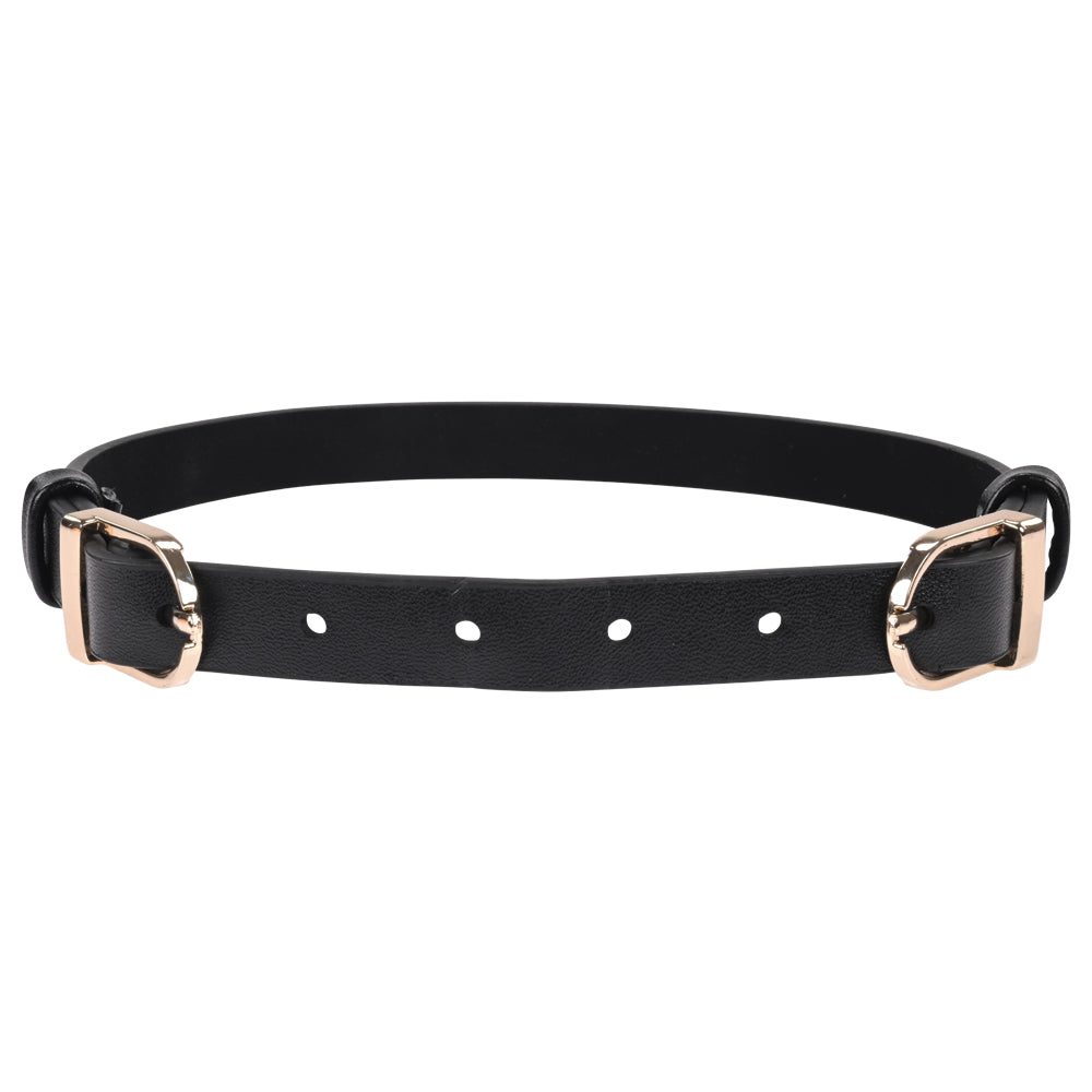 Sex & Mischief Double Buckle Day Collar - Black Collar-SS09854