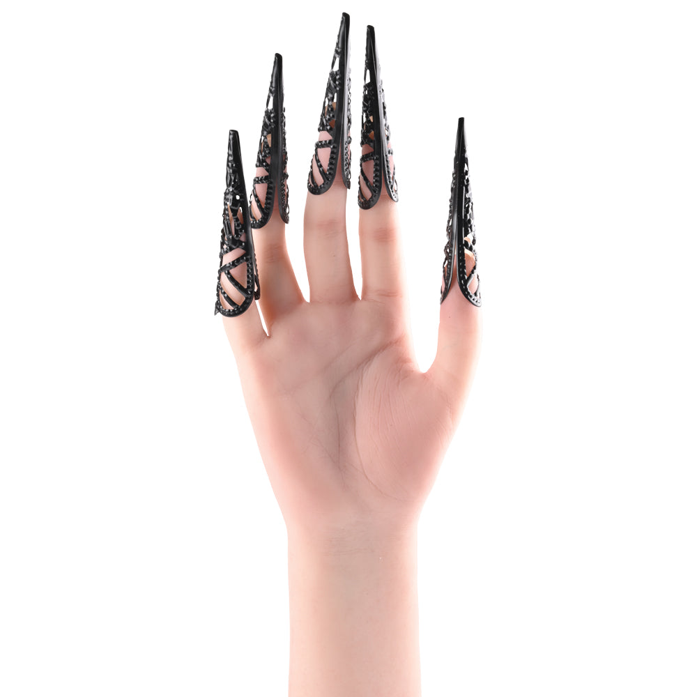 Sex & Mischief Sensory Fingertips - Black - Black - Set of 5-SS09860