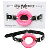 Sex & Mischief Silicone Lips Mouth Gag - Pink - Pink Mouth Restraint-SS09944