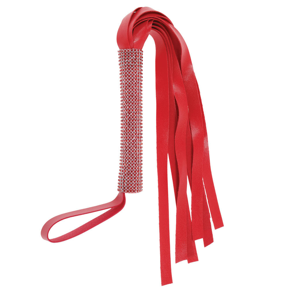 Sex & Mischief Amor Sparkle Flogger - Red 33 cm Flogger Whip-SS09955