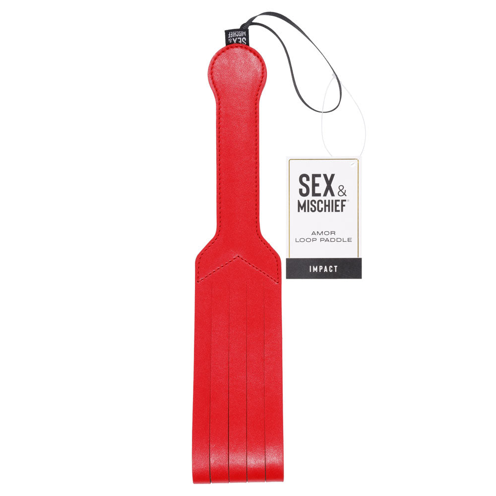 Sex & Mischief Amor Loop Paddle - Red 36.2 cm Paddle-SS09956