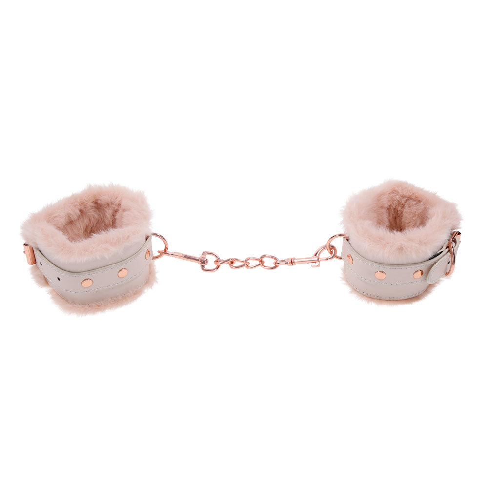 Sex & Mischief Peaches n CreaMe Fur Handcuffs-(ss09960)